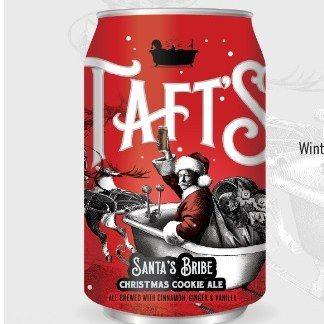 Taft's Santa's Bribe is a winter warmer ale brewed with cinnamon, ginger & vanilla.
.
#beerhouseky #beerhousekentucky #taftsbrewingco