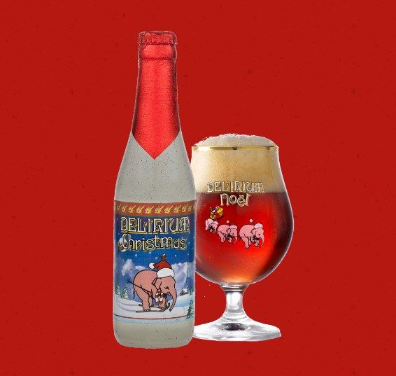 Delirium Noel is a reddish brown with a tiny bubbled white lace. It has a smooth and creamy mouth feel that builds on the palate with flavors of yeast, fruit, and spice. A nice beer to drink with grilled meat and cheeses.
.
#beerhousekentucky #beerhouseky #deliriumbeer